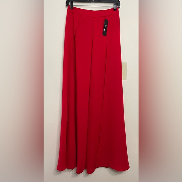 Lulus Women’s High Waisted Trousers Wide Leg Tulip Pant Red Size Small. NWT - Picture 9 of 17